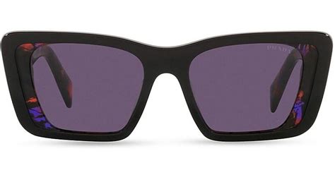 prada 51mm narrow rectangle sunglasses|Prada symbole rectangular sunglasses.